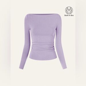 ProWarm Modern Side Ruched Boatneck Brami Top
Lilac Mist Small